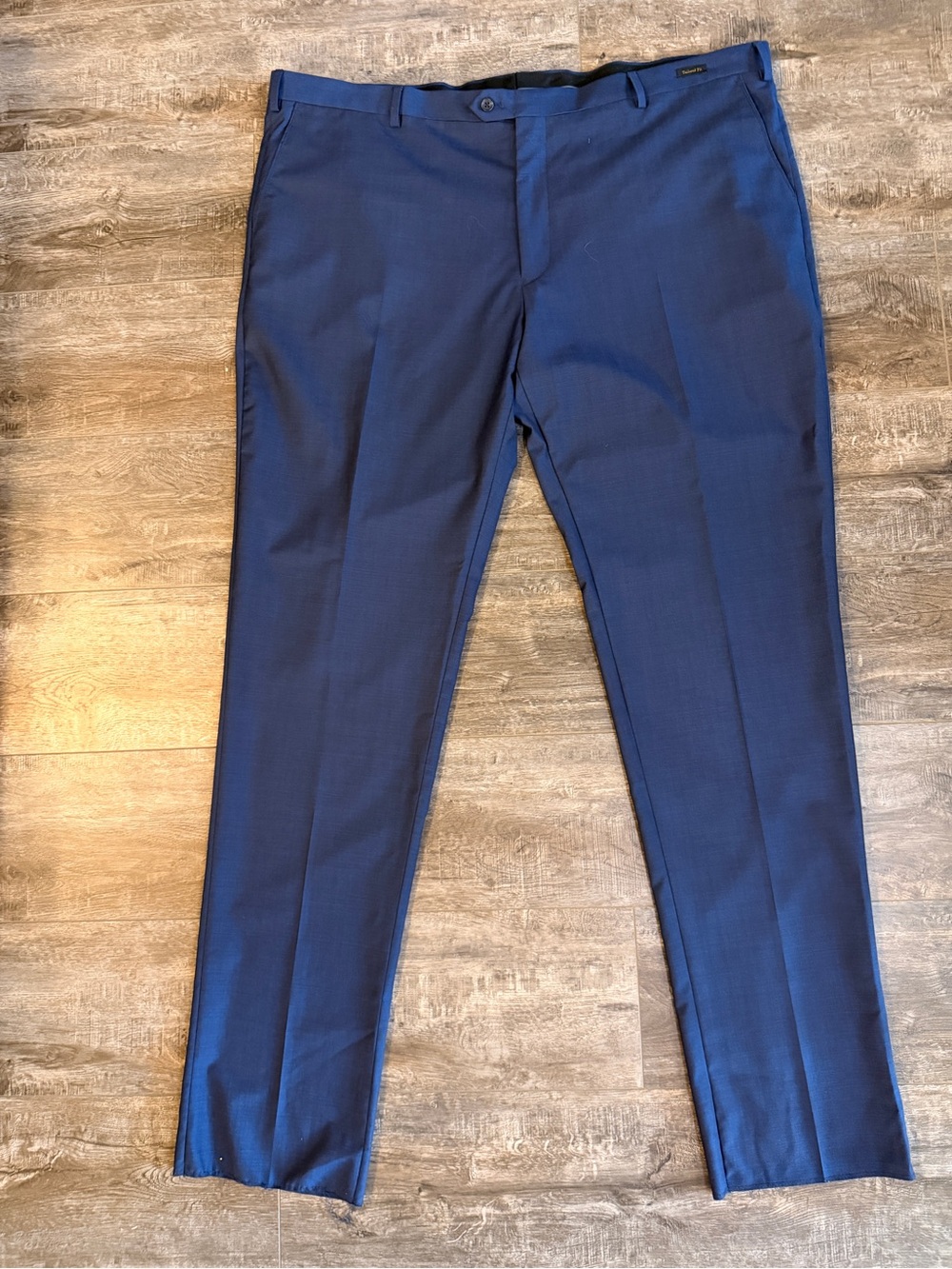 Jos. A. Bank Reserve Men's Blue Wool Twill Dress Pants Tailored Flat 48L NWT